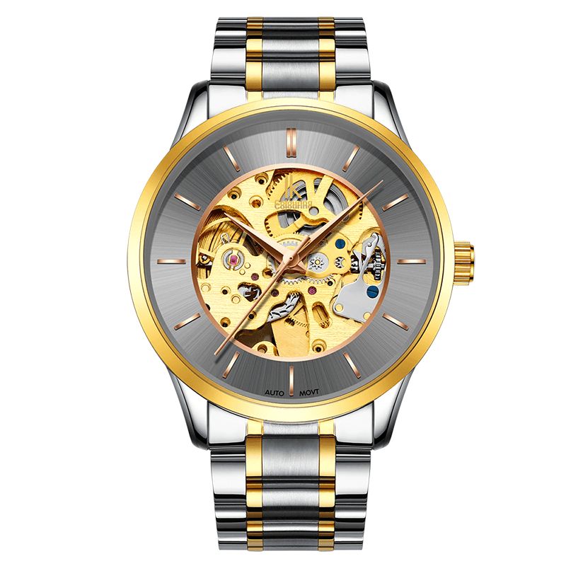 Ik Coloring K004 Bussiness Style Male Wacth Rose Golden Auto Montre-bracelet Mécanique