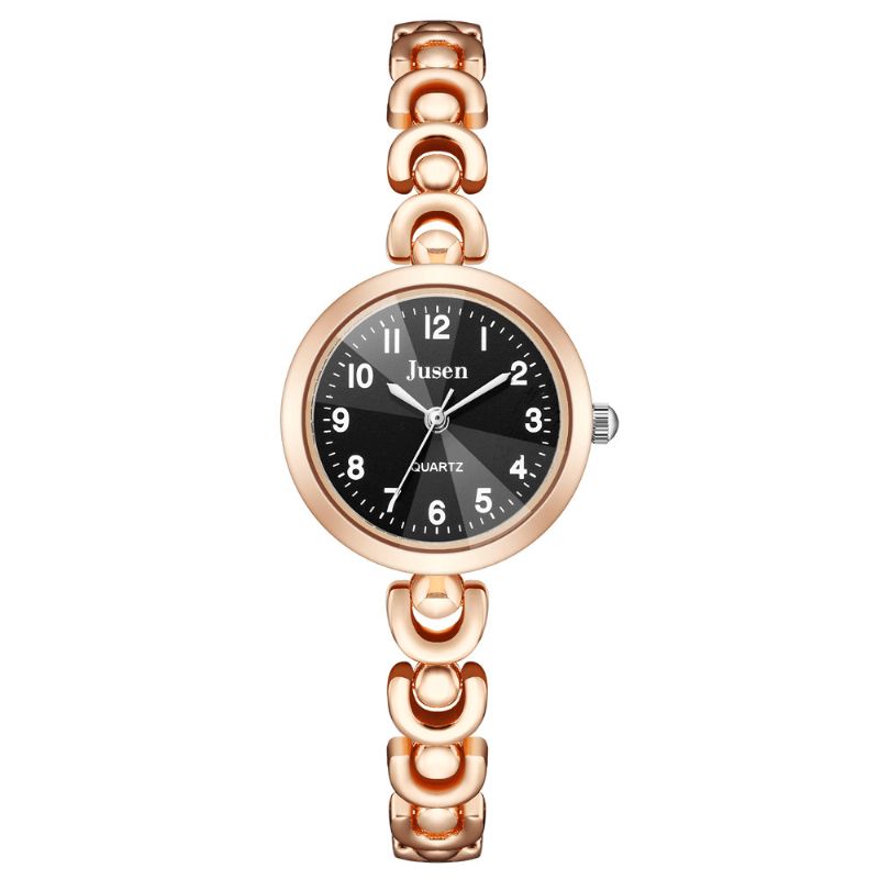 Jusen Js6321 Full Metal Mode Femmes Montre-bracelet Affichage Du Numéro Montre À Quartz