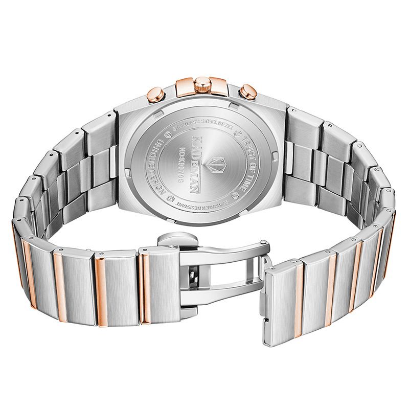 Kademan K9079l Crystal Design Élégant Montre À Double Affichage Montre À Quartz Pour Femme En Acier