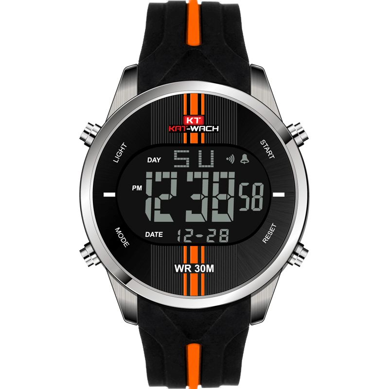 Kat-wach Kt716 Montre Numérique Mode Silicone Chronomètre Étanche Montre Alarme Montre De Sport En Plein Air