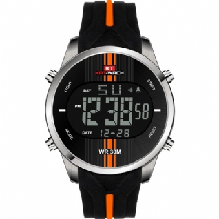 Kat-wach Kt716 Montre Numérique Mode Silicone Chronomètre Étanche Montre Alarme Montre De Sport En Plein Air