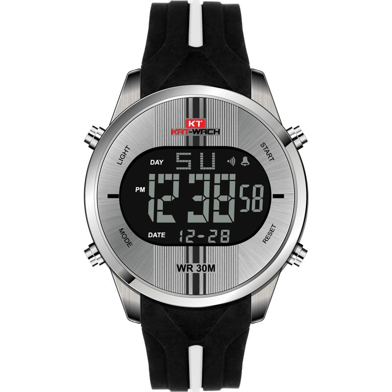 Kat-wach Kt716 Montre Numérique Mode Silicone Chronomètre Étanche Montre Alarme Montre De Sport En Plein Air