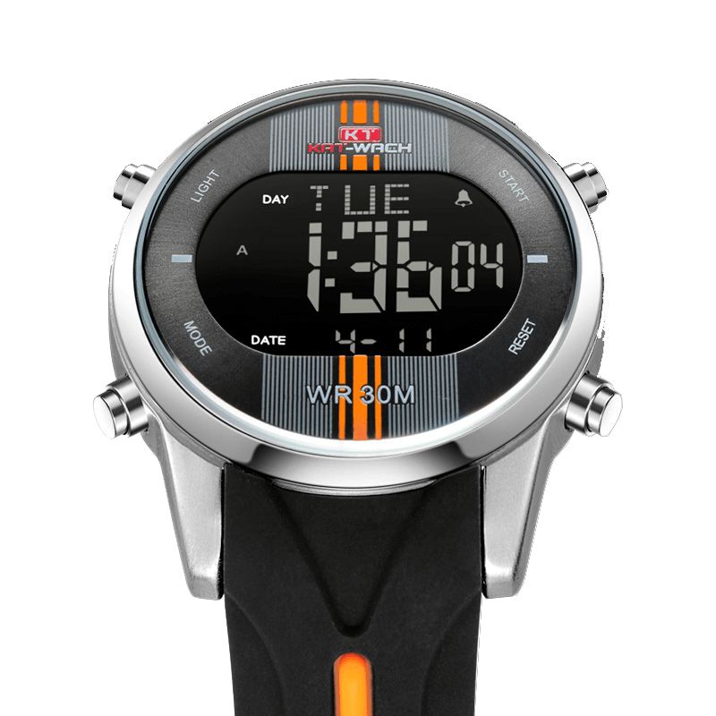 Kat-wach Kt716 Montre Numérique Mode Silicone Chronomètre Étanche Montre Alarme Montre De Sport En Plein Air