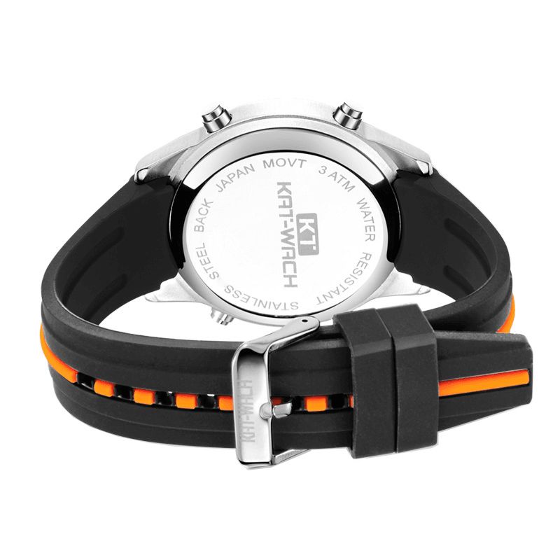 Kat-wach Kt716 Montre Numérique Mode Silicone Chronomètre Étanche Montre Alarme Montre De Sport En Plein Air