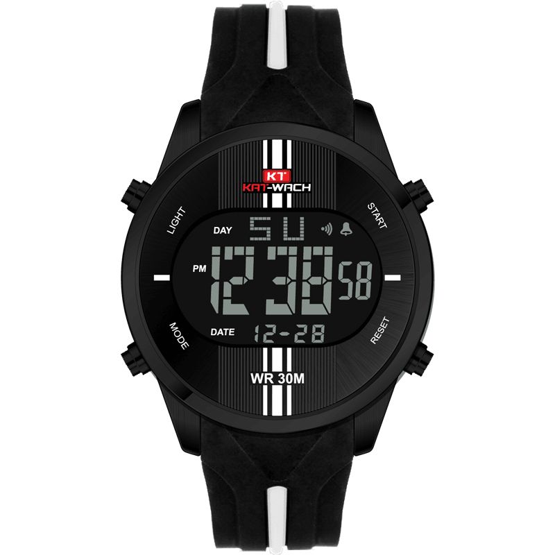 Kat-wach Kt716 Montre Numérique Mode Silicone Chronomètre Étanche Montre Alarme Montre De Sport En Plein Air