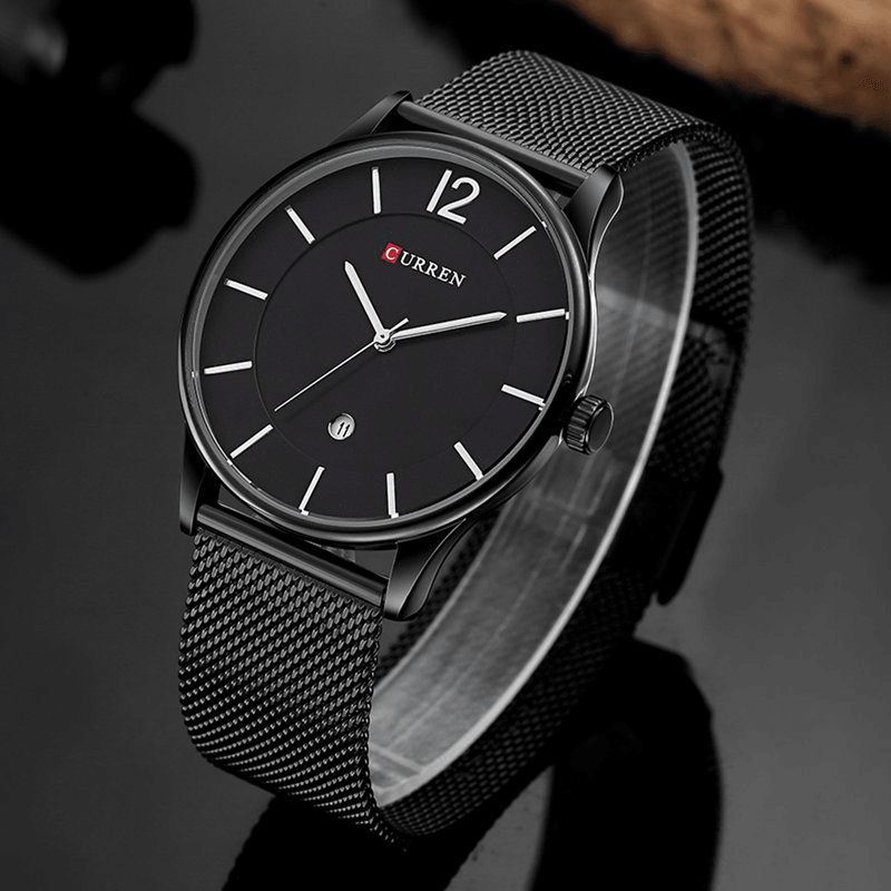 Les Hommes Regardent La Montre-bracelet À Quartz Masculine De Luxe Ultra Mince Simple