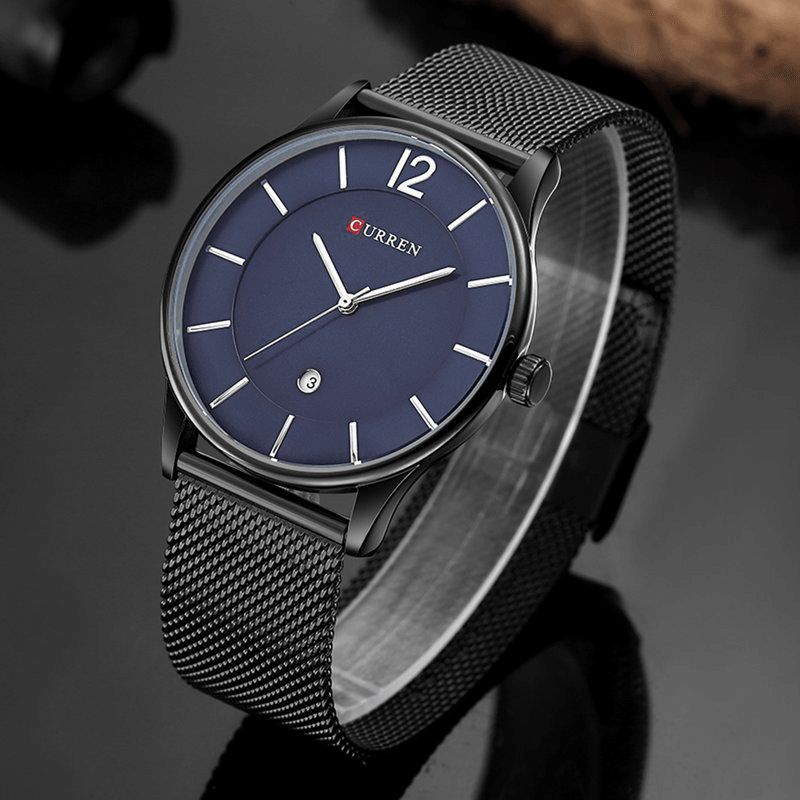 Les Hommes Regardent La Montre-bracelet À Quartz Masculine De Luxe Ultra Mince Simple