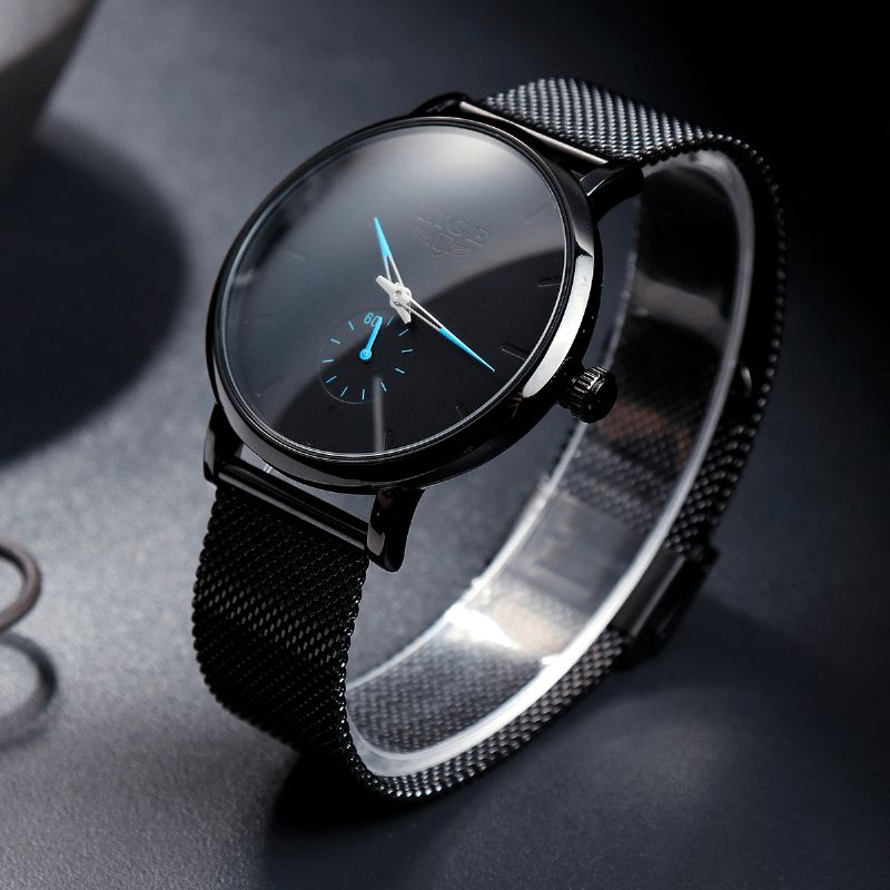 Lg9915 Mode Décontractée Bracelet En Acier Inoxydable Ultra-mince Montre À Quartz Étanche Pour Hommes