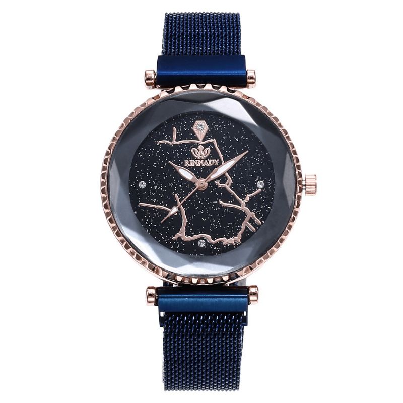 Luxe Simple Ciel Étoilé Montre À Quartz Cristal Dame Robe Mode Femmes Montre