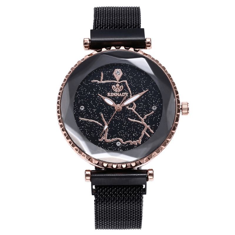 Luxe Simple Ciel Étoilé Montre À Quartz Cristal Dame Robe Mode Femmes Montre