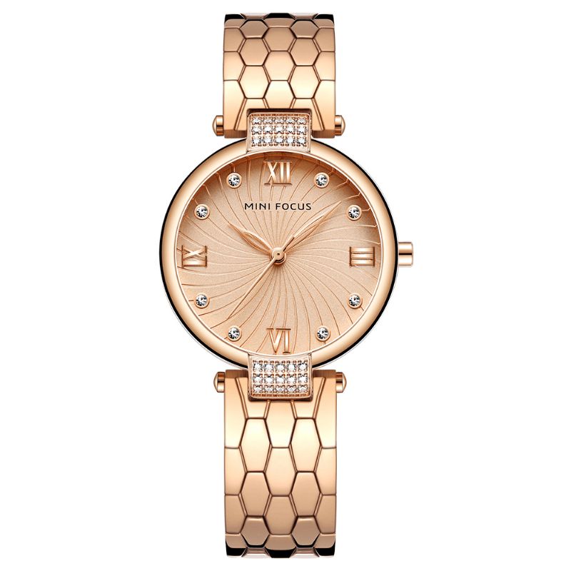 Mf0186l Montre-bracelet Analogique De Luxe Pour Femmes En Acier Inoxydable Montre À Quartz De Mode