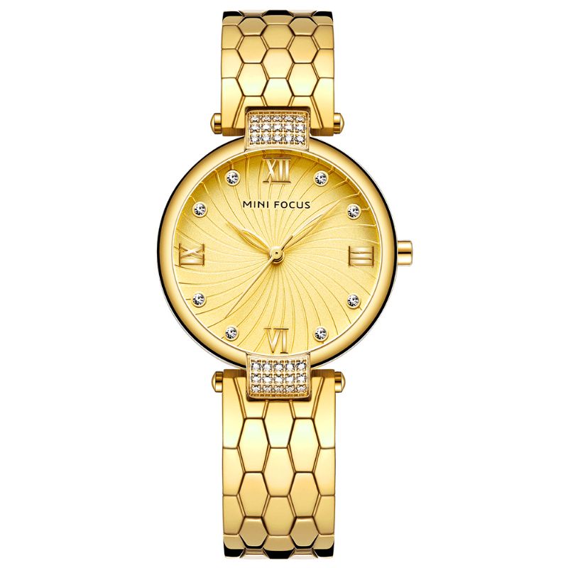 Mf0186l Montre-bracelet Analogique De Luxe Pour Femmes En Acier Inoxydable Montre À Quartz De Mode