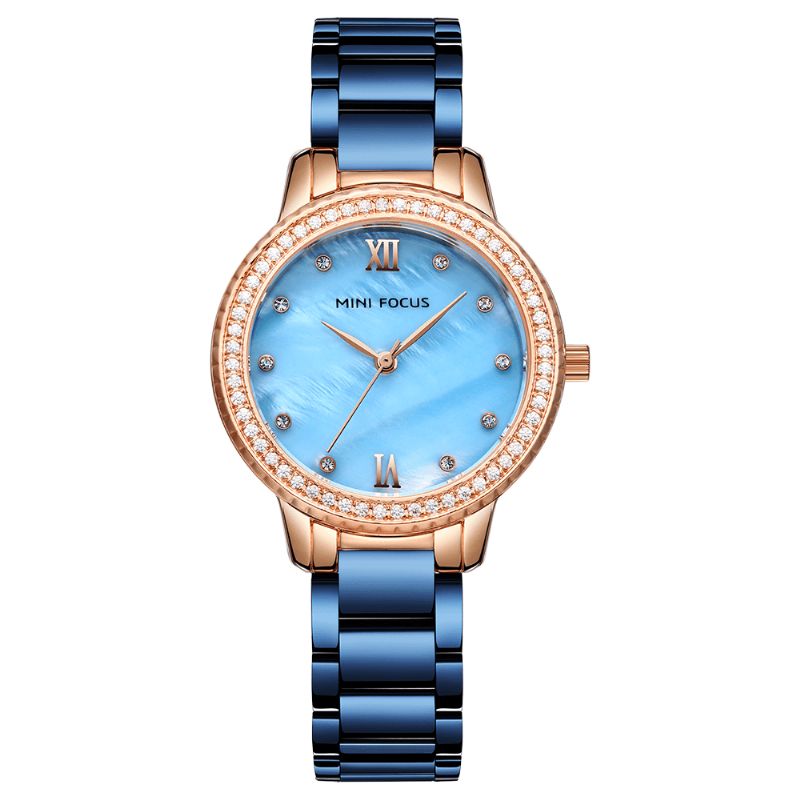 Mf0226l Marque De Luxe Mode Style Femmes Montre-bracelet Diamant Dames Montre À Quartz