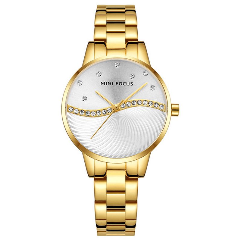 Mf0263l Simple Dign Élégant Cristal Femmes Montre-bracelet En Acier Inoxydable Montre À Quartz