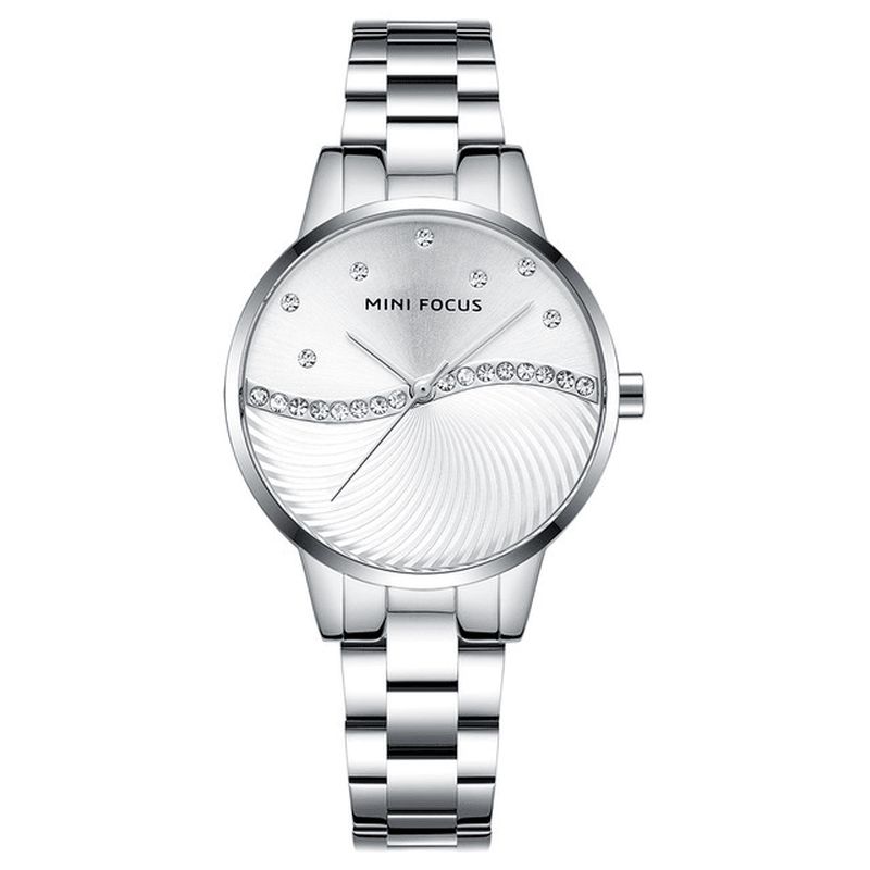 Mf0263l Simple Dign Élégant Cristal Femmes Montre-bracelet En Acier Inoxydable Montre À Quartz