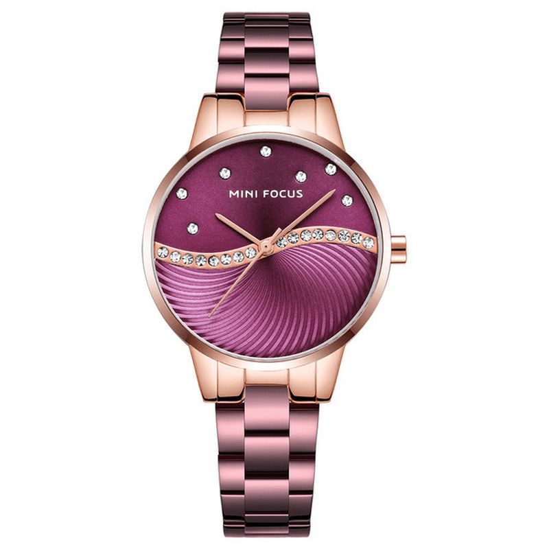 Mf0263l Simple Dign Élégant Cristal Femmes Montre-bracelet En Acier Inoxydable Montre À Quartz