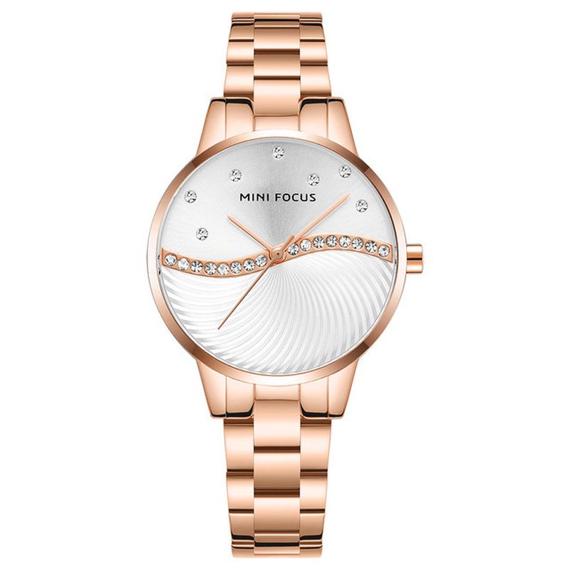 Mf0263l Simple Dign Élégant Cristal Femmes Montre-bracelet En Acier Inoxydable Montre À Quartz