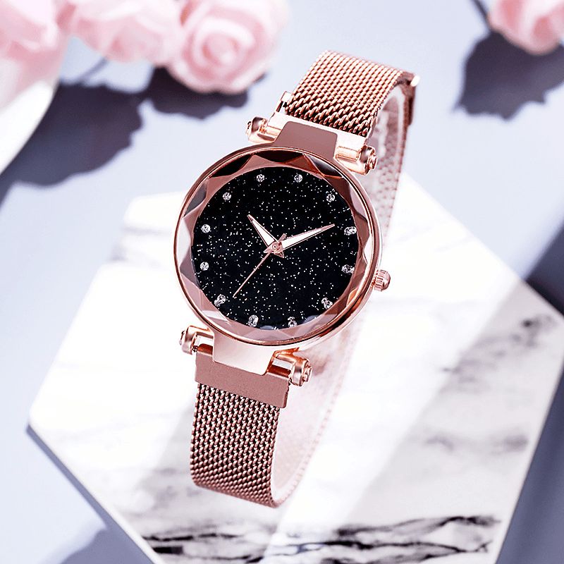 Milan Bracelet Mode Ciel Étoilé Magnétique Dames Montre Ciel Étoilé Montre Femme Montre À Quartz