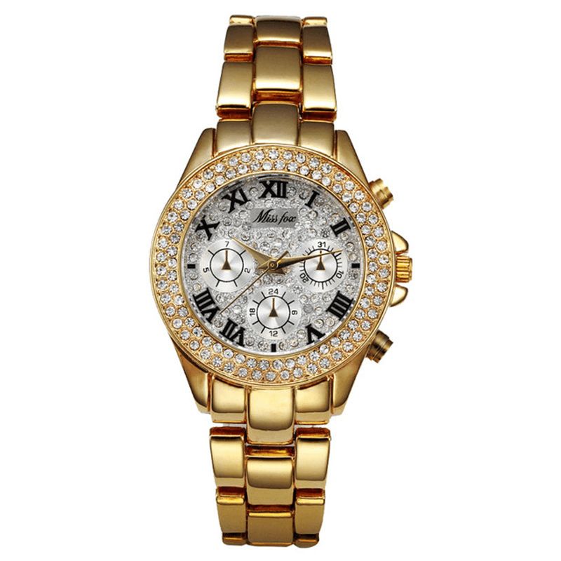 Missfox 1846 Montre Décontractée Pour Femme 3atm Montre À Quartz Étanche Hardlex Mirror