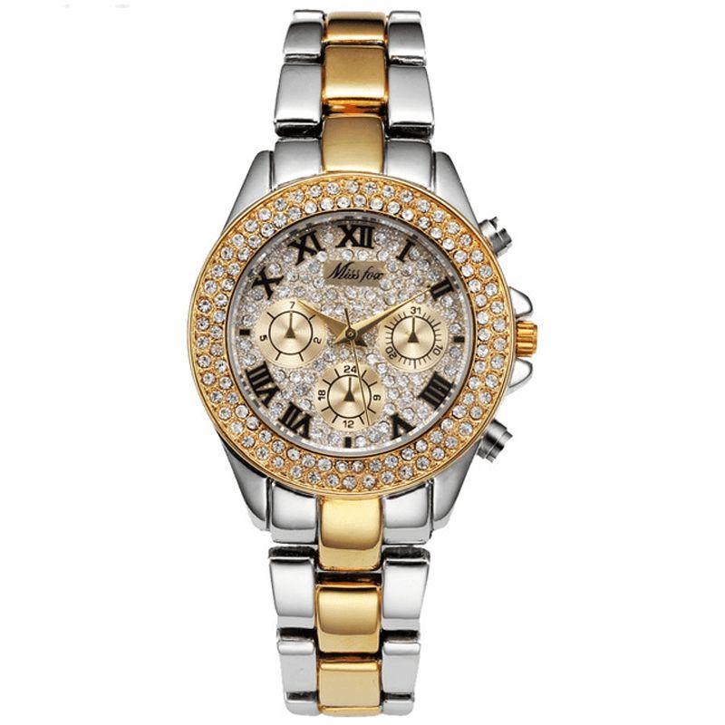 Missfox 1846 Montre Décontractée Pour Femme 3atm Montre À Quartz Étanche Hardlex Mirror