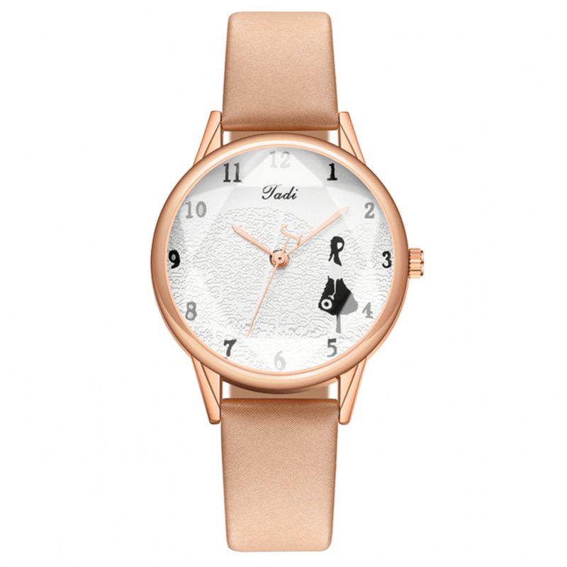 Mode Bracelet En Cuir Petite Fille Modèle Style Décontracté Femmes Montre Montre À Quartz