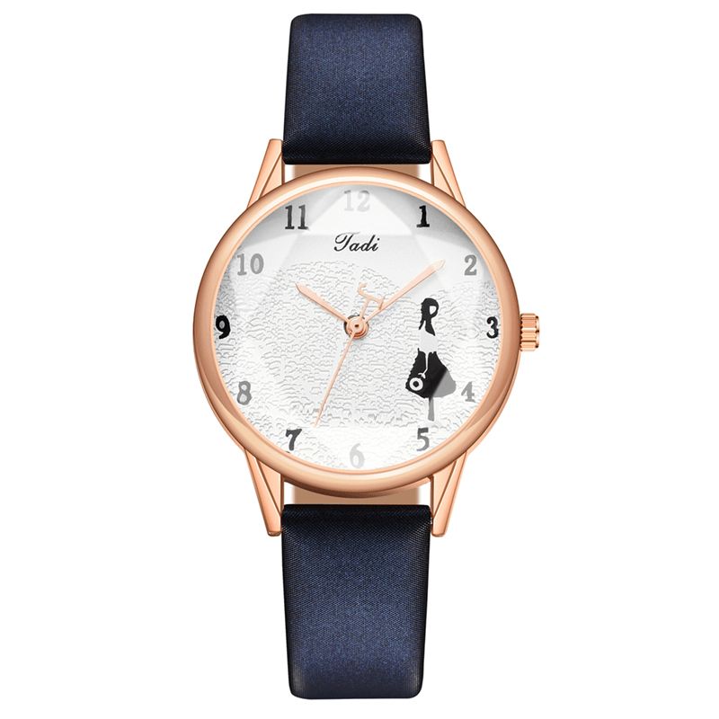 Mode Bracelet En Cuir Petite Fille Modèle Style Décontracté Femmes Montre Montre À Quartz