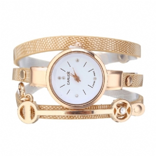 Mode Bracelet En Cuir Pu Simple Cristal Cadran Femmes Montre Dames Robe Montre À Quartz