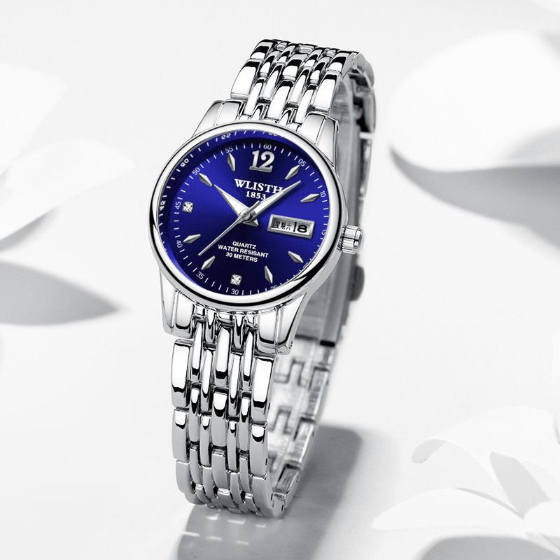 Mode Business Mesdames Robe Femme Full Steel Luminouds Montre À Quartz