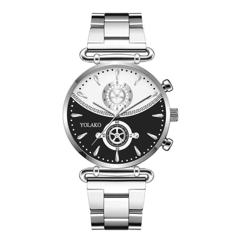 Mode Casual Acier Alliage Maille Sangle Personnalité Vitesse Cadran Montre À Quartz Pour Hommes Femmes