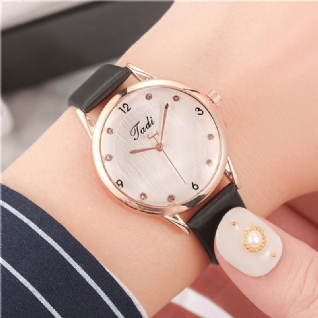 Mode Casual Élégant Sport Femmes Montres Bracelet En Cuir Cadran Rose Or Poignet Alliage Cas Montre À Quartz