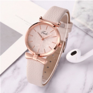 Mode Casual Femmes Élégantes Montres Bracelet En Cuir Cadran Or Rose Poignet En Alliage Montre À Quartz