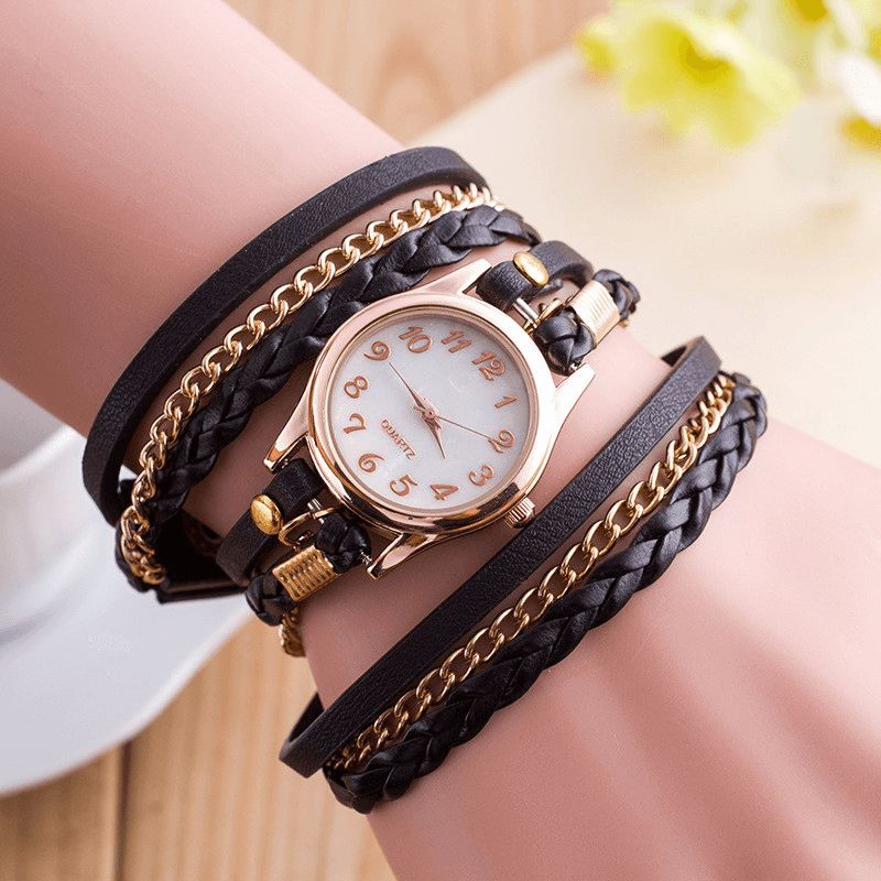 Mode Casual Shell Surface Diamant Bracelet Montre Femmes Montre À Quartz