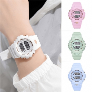 Mode Décontractée Temps Semaine Affichage Bracelet En Silicone Led Montre Numérique Montre Pour Femme