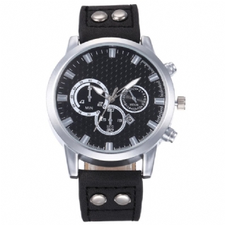 Mode Elegent Alliage Sports Business Casual Ceinture Hommes Montre Montre À Quartz