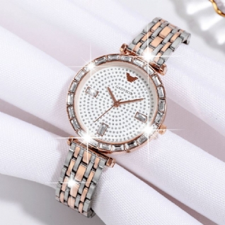 Mode Femmes Montre Lumière Luxe Cristal Diamant Étoilé Dame Montre À Quartz