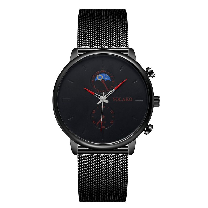 Mode Mesh Strap Hommes Montre De Style D'affaires Étanche Montre À Quartz