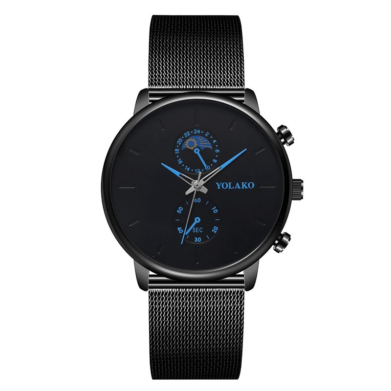 Mode Mesh Strap Hommes Montre De Style D'affaires Étanche Montre À Quartz