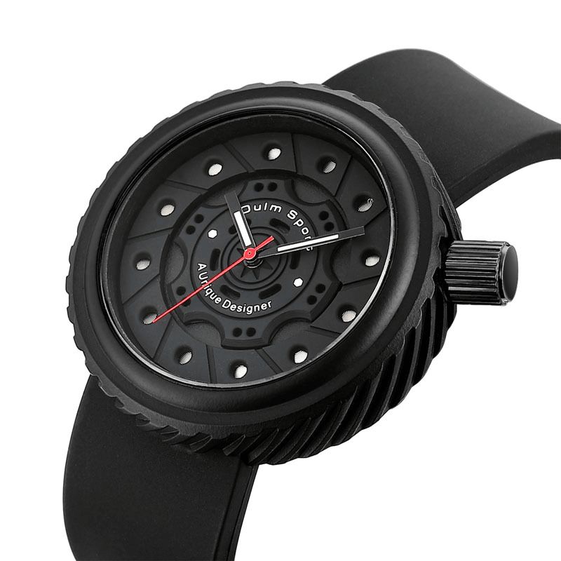 Mode Montre-bracelet À La Mode 3atm Bande De Silicone Étanche Hommes Sport Montre À Quartz