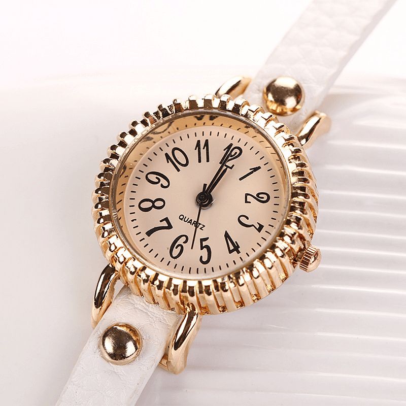 Mode Trois Perles Femmes Montre Dames Robe Montre Bracelet Montre À Quartz