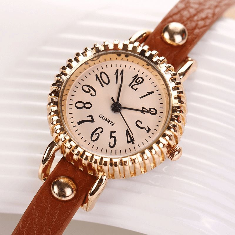 Mode Trois Perles Femmes Montre Dames Robe Montre Bracelet Montre À Quartz