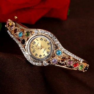 Montre-bracelet Pour Femme À La Mode Montre À Quartz Avec Strass