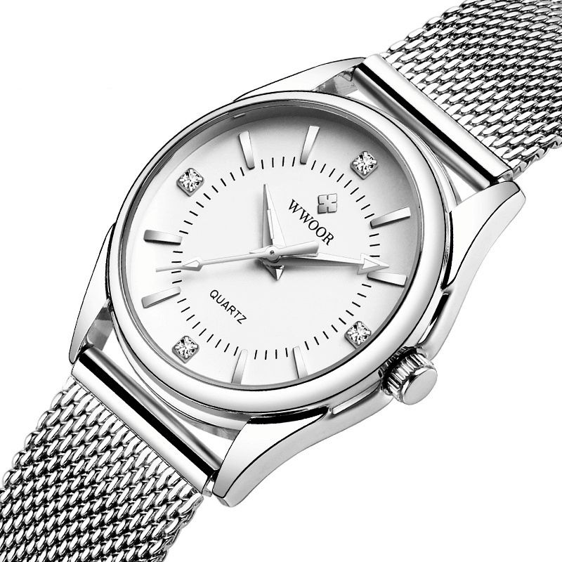 Montre-bracelet Pour Femme De Style Décontracté Avec Petit Cadran Et Montre À Quartz En Acier