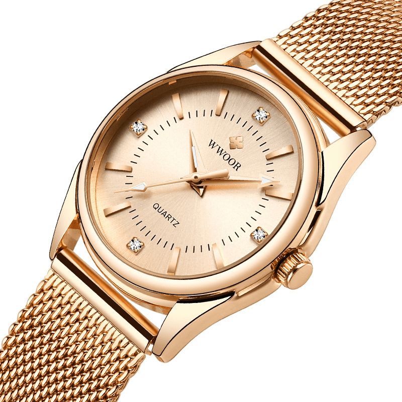 Montre-bracelet Pour Femme De Style Décontracté Avec Petit Cadran Et Montre À Quartz En Acier