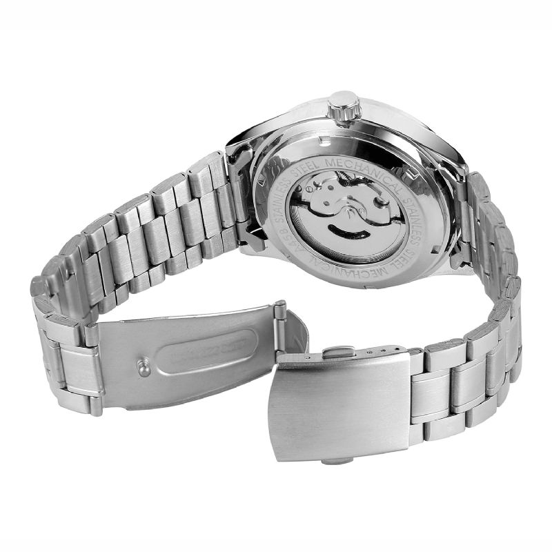 Montre-bracelet De Montre Mécanique Entièrement Automatique Pour Hommes En Alliage D'affaires Étanche