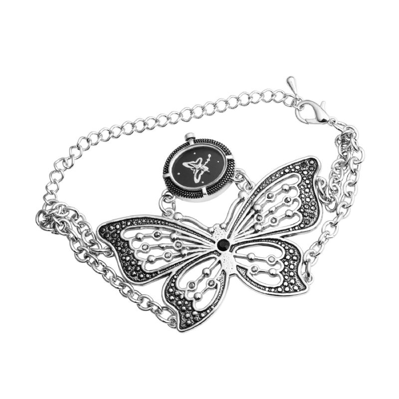 Montre-bracelet À Quartz À Motif Papillon À La Mode Pour Femmes