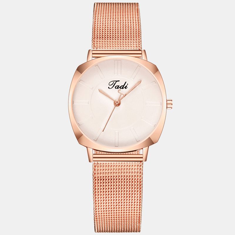 Montre-bracelet Simple Et Élégante Pour Femmes Montre-bracelet Entièrement En Alliage Étanche