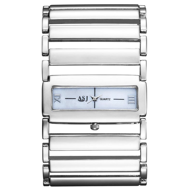 Montre De Luxe En Acier Inoxydable Pour Femme Montre À Bracelet En Acier Large Pour Femme Montres À Quartz