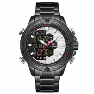 Montre Numérique Pour Hommes Occasionnels Étanche Semaine Année Affichage Led Dual Display Montre