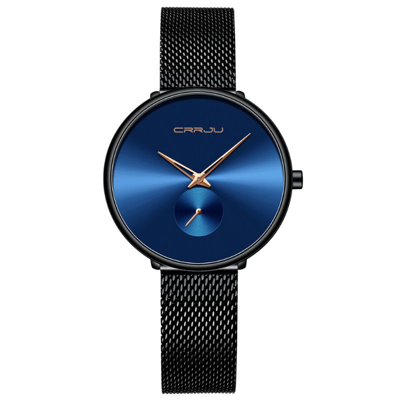 Montre À Quartz Pour Femme De Luxe À Cadran Simple Et Décontracté Avec Bracelet En Acier