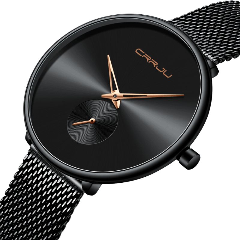 Montre À Quartz Pour Femme De Luxe À Cadran Simple Et Décontracté Avec Bracelet En Acier